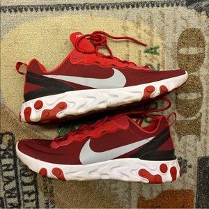 Nike react element 55 red white Sz 10.5 men
